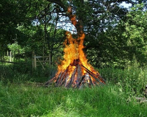 Unattended bonfire