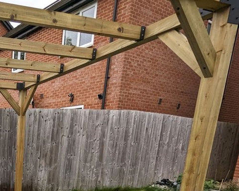 pergola in construction