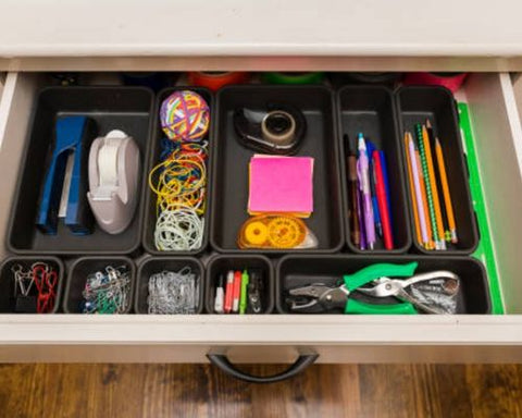 image of organised desk draw