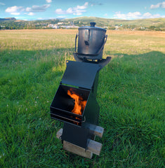 Volcann™ Heavy Duty Rocket Wood Burning Stove & Oven - Indoor Outdoors