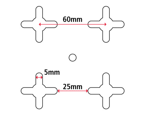 Dimensions of Tool Wall Crosses