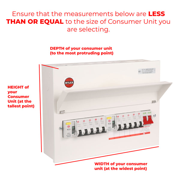 Instructions for Measuring your consumer unit or fuse box