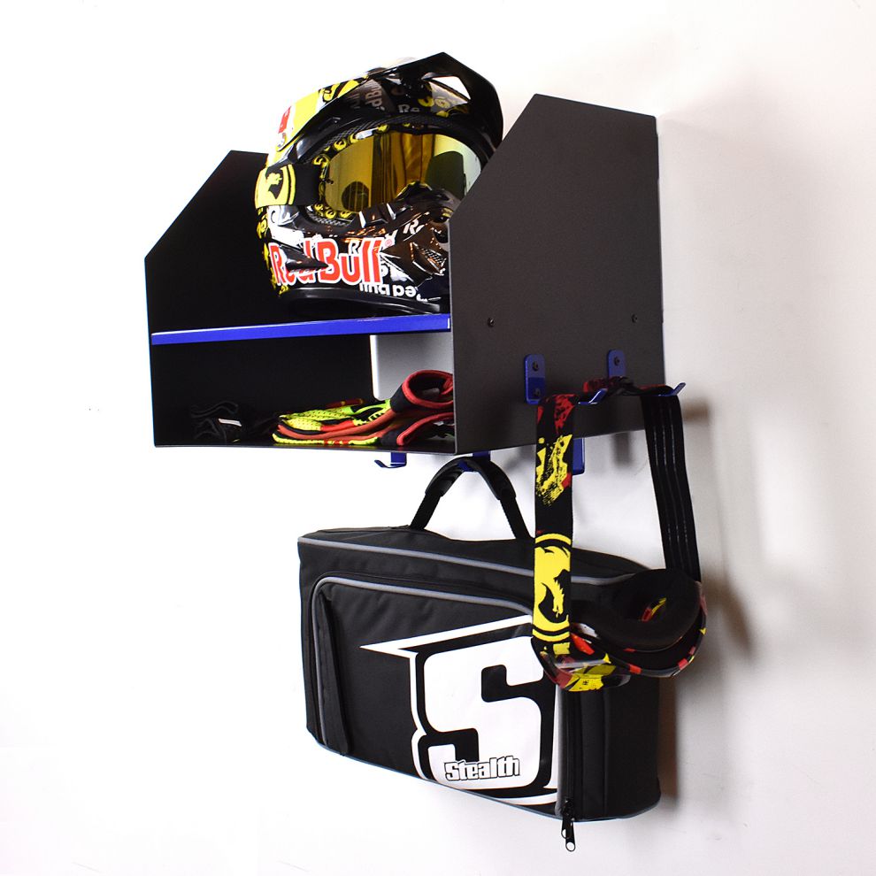 Motorcycle Helmet Storage Shelf Cabinet | Indoor Outdoors