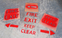 MegaMaxx UK™ Floor Marking Health & Safety Stencils - Indoor Outdoors