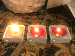 Okunaii Tea Light & Candle Holders (Pack of 3) - Indoor Outdoors