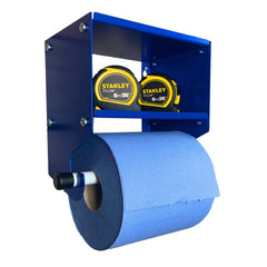 MegaMaxx UK™ Blue Roll & Paper Towel Holder & Dispenser with Double Shelf - Indoor Outdoors