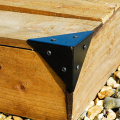 SleeperFit Steel Pyramid 10cm Corner Bracket - Reinforces Corners on Wooden Structures - Planters, Boxes, Raised Beds - Indoor Outdoors