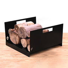 Volcann™ Low Sided Firewood Log Basket - (40cm) - Indoor Outdoors