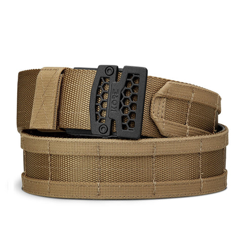 KORE Essentials Micro Adjustable Battle Belt (1.75" wide Molle Coyote Belt) 