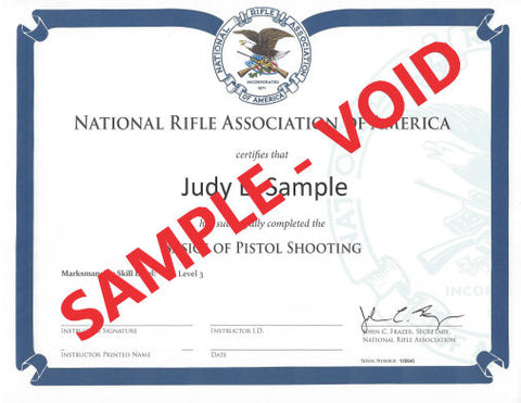 Firearm Training Certificate