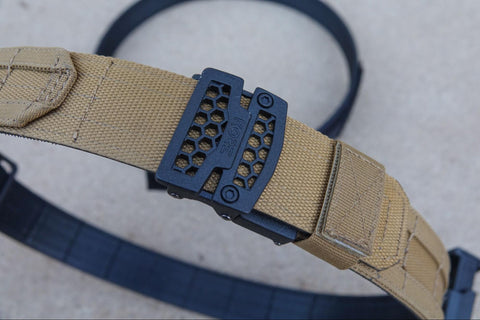 Kore B1 Battle Belt with Coyote Color Molle Belt (1.75" wide). 