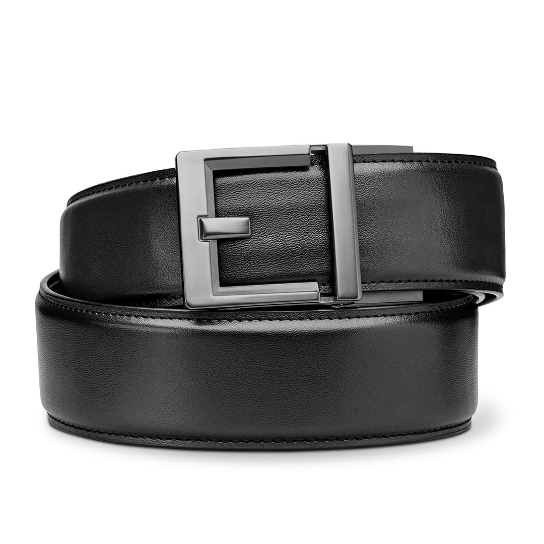 KORE Leather Garrison Belts | G2 Buckle & Black Leather 1.75