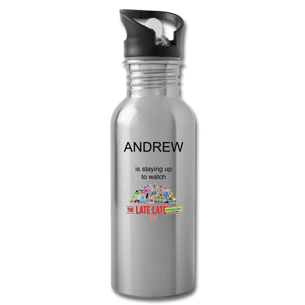 late late toy show personalised Water Bottle - silver