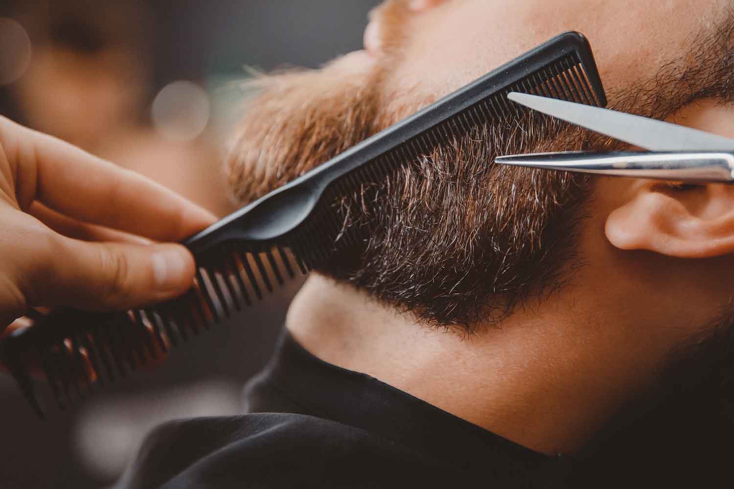 Beard Clipping at Barber