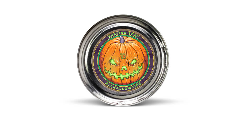 'Allhallowtide' halloween inspired shaving soap from The Personal Barber on a white background