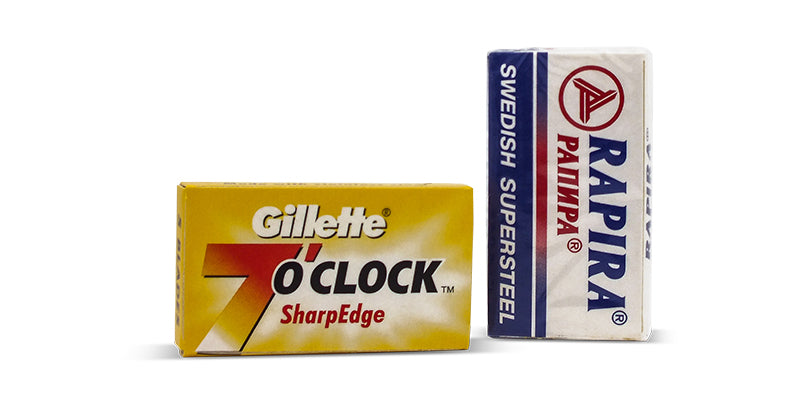 Rapira swedish steel blades and gillette 7o clock yellows