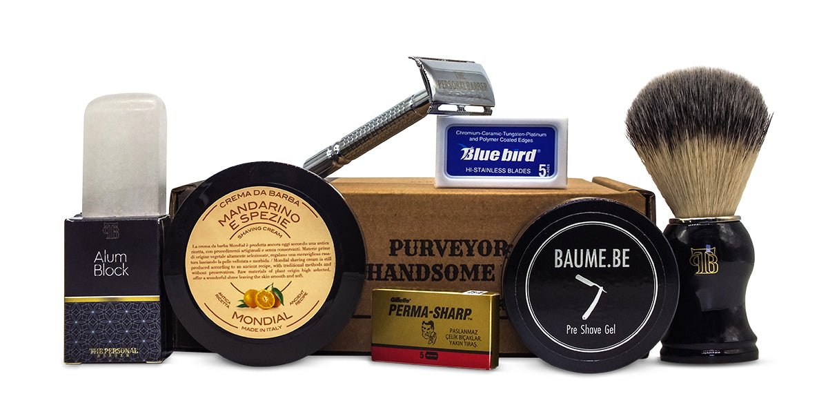 The Personal Barber shaving kit July/aug 19 box