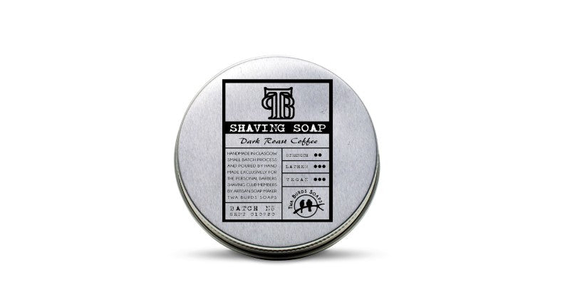 shaving soap tin coffee sccented the personal barber