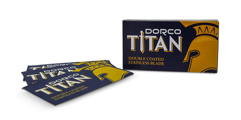 Dorco Titan double-edge Razorblades pack on a white background