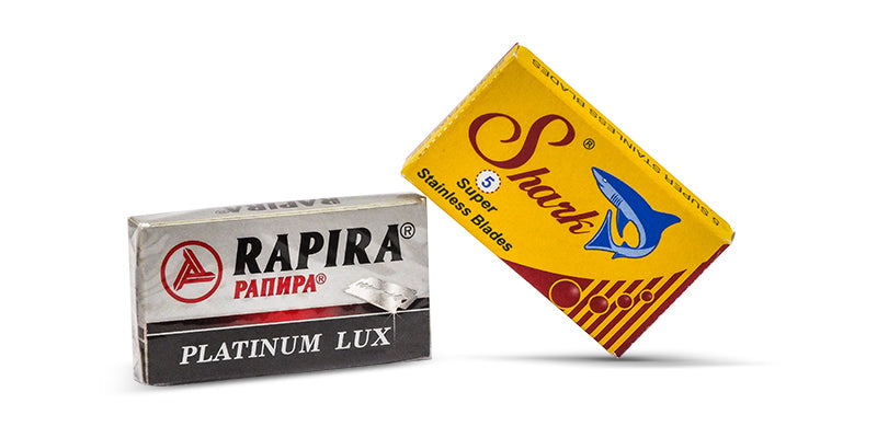 Shark de blades and rapira lux razors