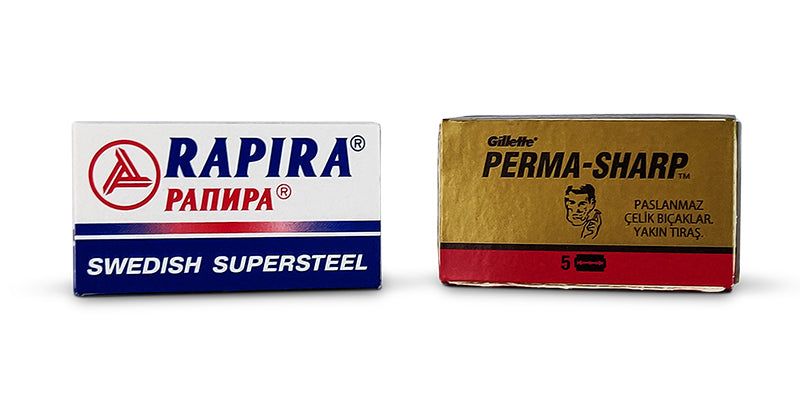 Rapira Swedish and Perma Sharp DE Razor Blade Packs