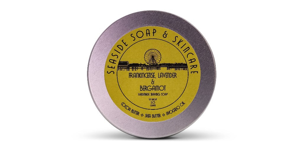 Frankincense, lavender and bergamot shaving soap - seaside soap and skincare