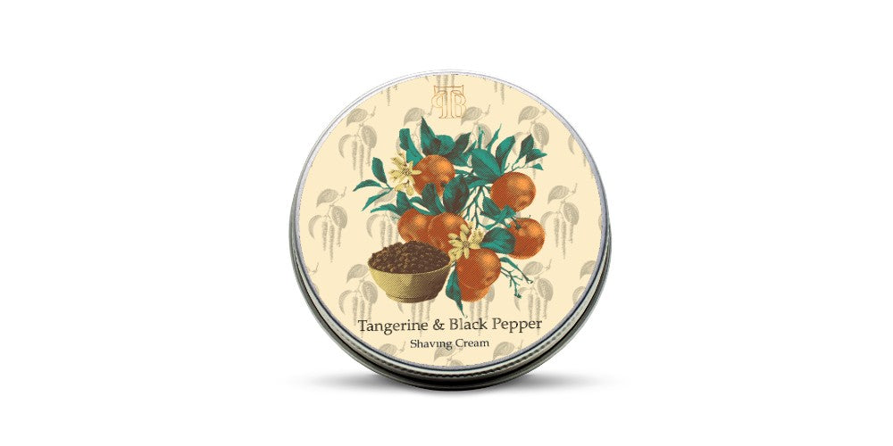 Tangerine and black pepper shaving cream from The Personal Barber