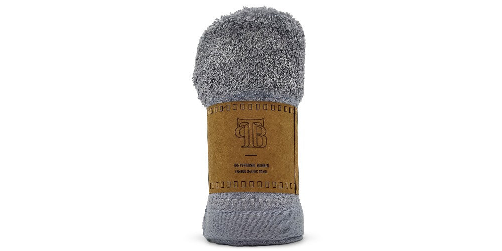 Bamboo Shaving Towel - Grey - The Personal Barber