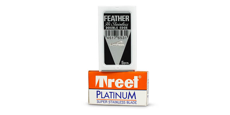 Treet Platinum and Feather Hi-Stainless Double-Edge Razor Blades