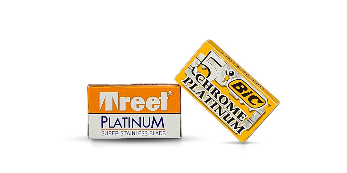 Treet Platinum and BIC Chrome Platinum Razor Packs for Double Edge Safety Razors