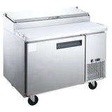 New! Dukers DPP44-6-S1 Commercial Single Door Pizza Prep Table Refrigerator
