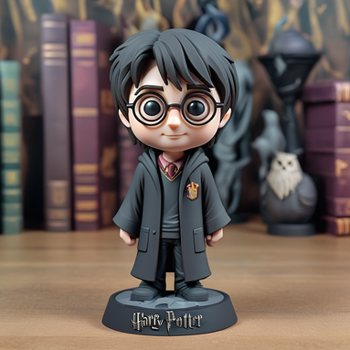 A novel inspired figurine of Harry Potter