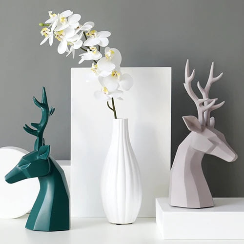 Home decor with deer figurines