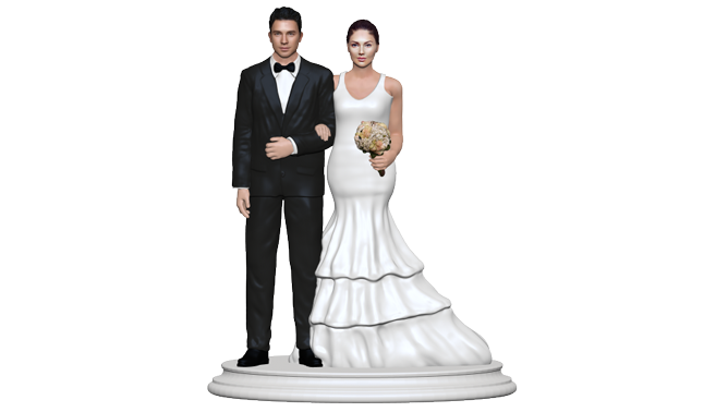 Wedding Cake Topper Figurine-Curl