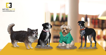3d dog figurines from 2d photos