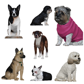 3d dog figurines customized representing your particular breed
