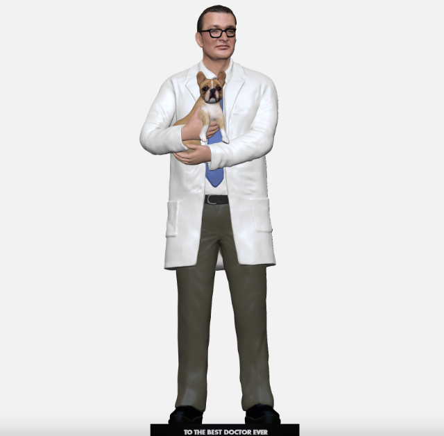 Father Figurine - Doctor with pet dog