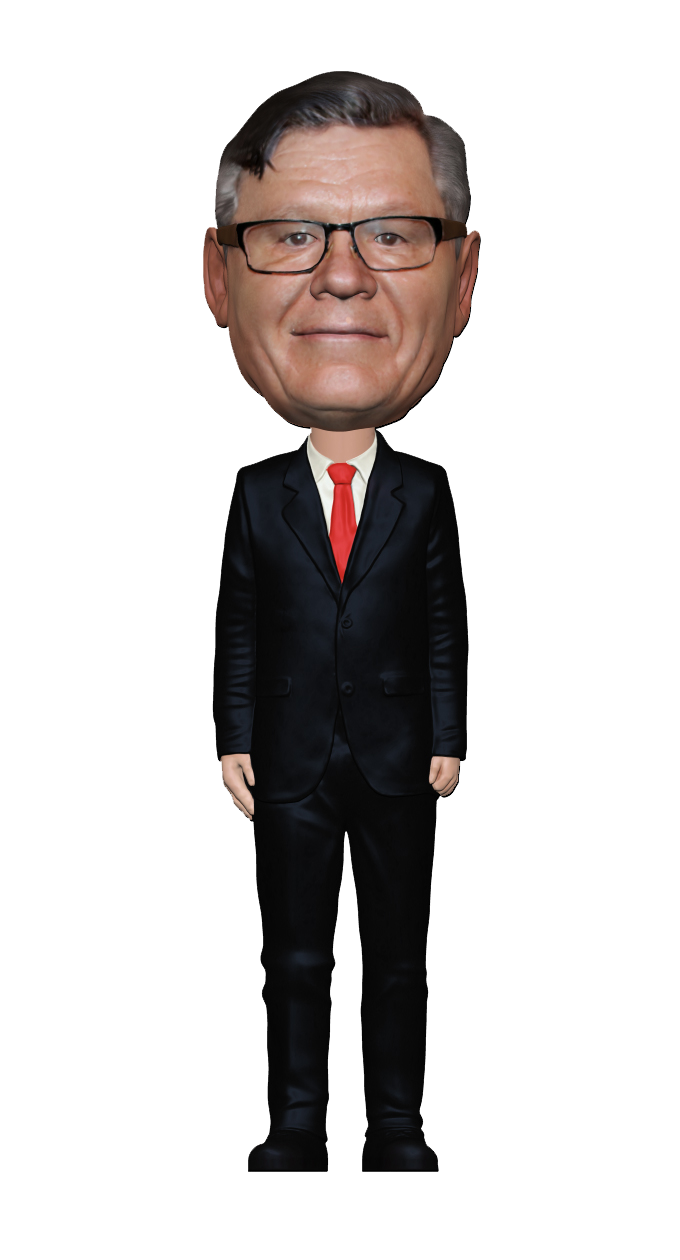 Man in suit bobblehead - middle aged