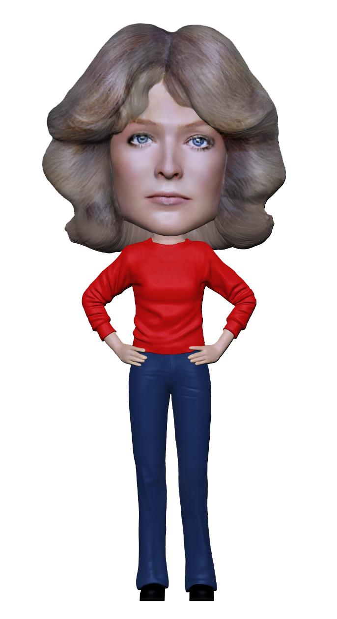 Lady bobblehead - red t shirt