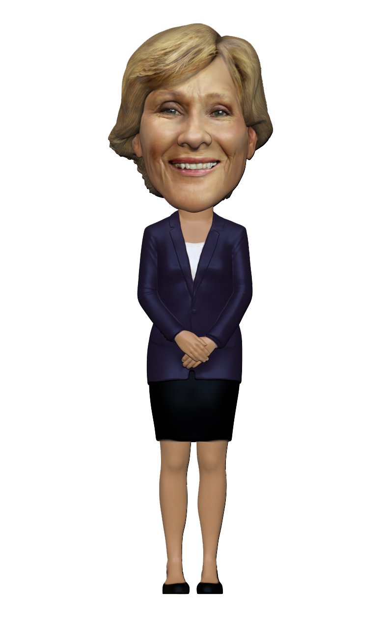 bobblehead of lady in business suit