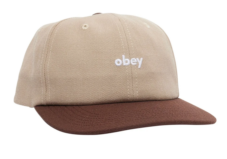 Obey Lowercase 5 Panel Snapback Khaki Multi One Size