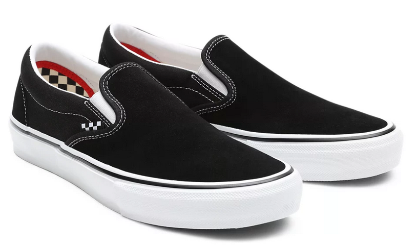 Vans Skate Slip-On Black/White US 6.5 EU 38.5 US 7 EU 39 US 7.5 EU 40 US 8 EU 40.5 US 8.5 EU 41 US 9 EU 42 US 10 EU 43 US 10.5 EU 44 US 11 EU 44.5 US 11.5 EU 45 US 12 EU 46