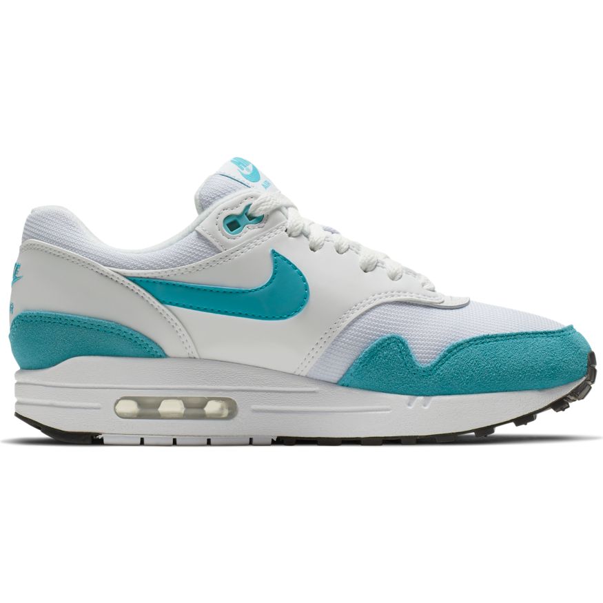 NIke WMNS Air Max 1 / White/Lt Blue Fury-Black US 8 EU 39