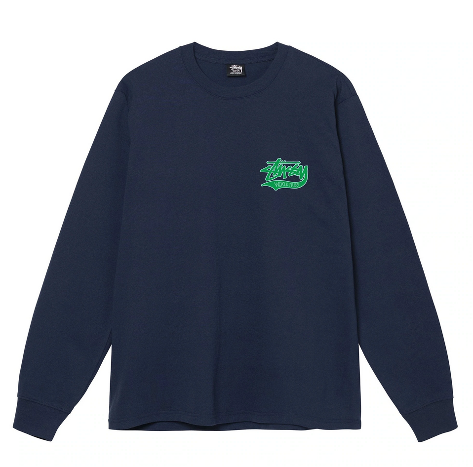 Stüssy Slugger LS Tee Navy S M L XL