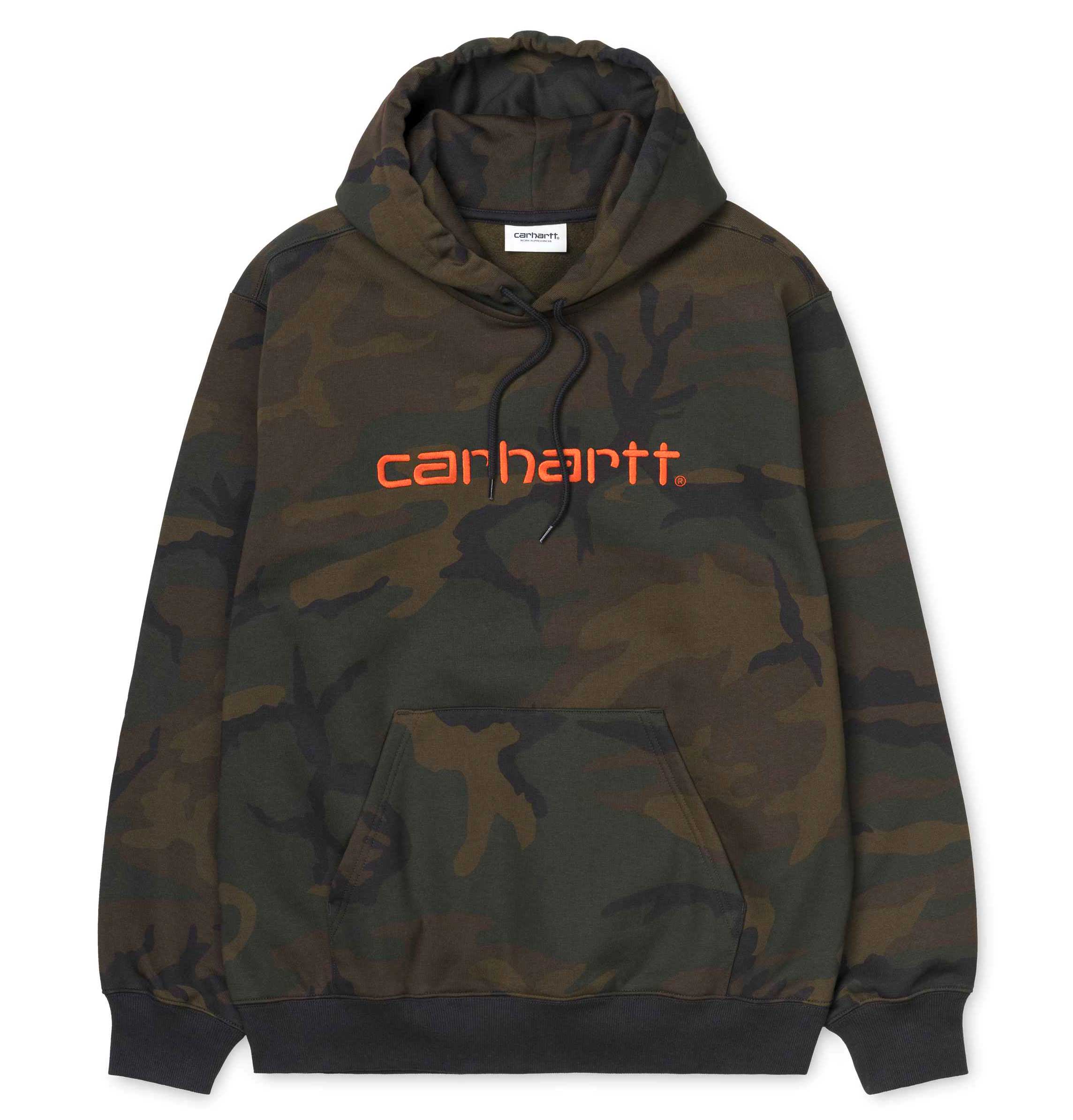 Carhartt Hooded Carhartt Sweat Camo Evergreen/Brick Orange M