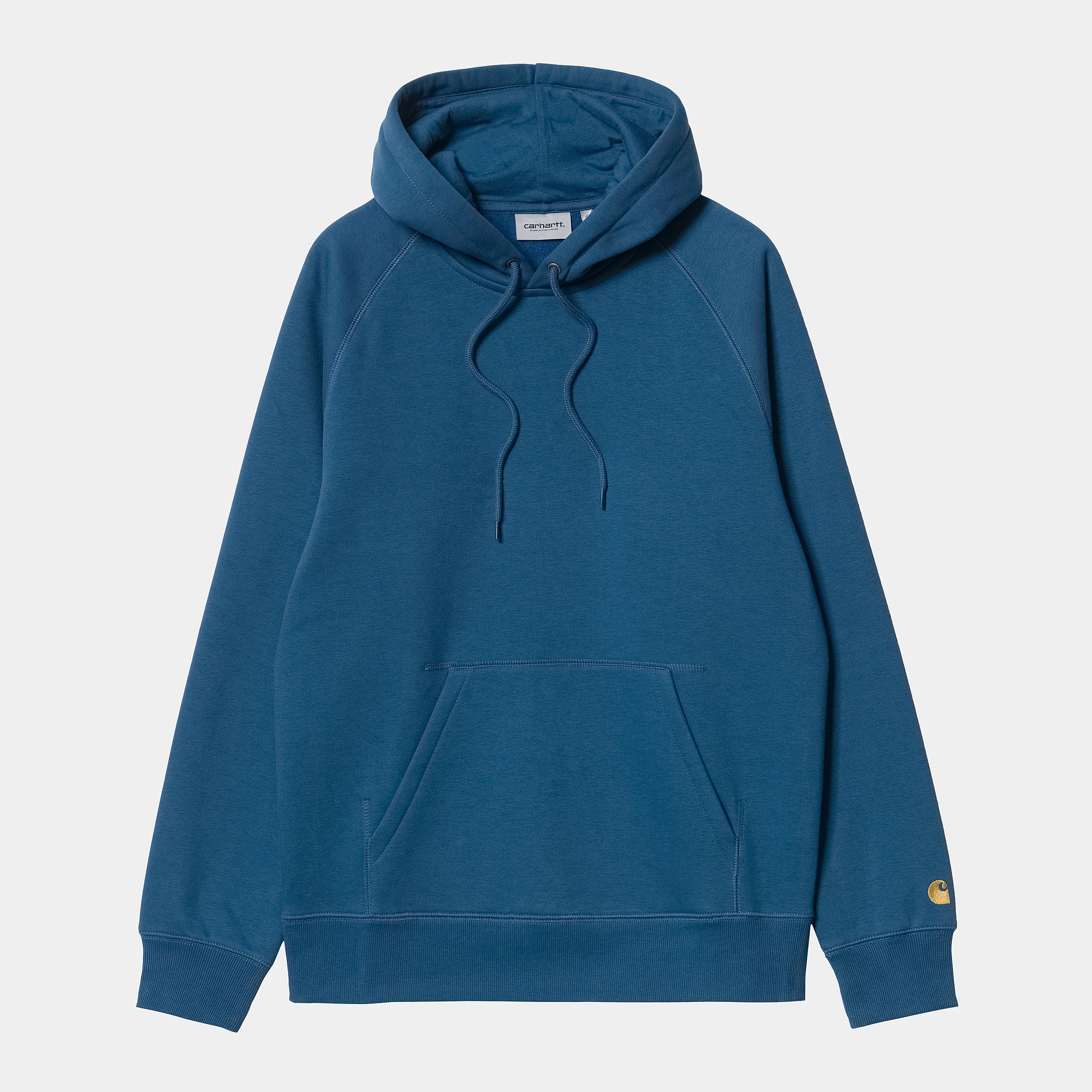 Carhartt WIP Hooded Chase Sweat Skydive/Gold M L XL