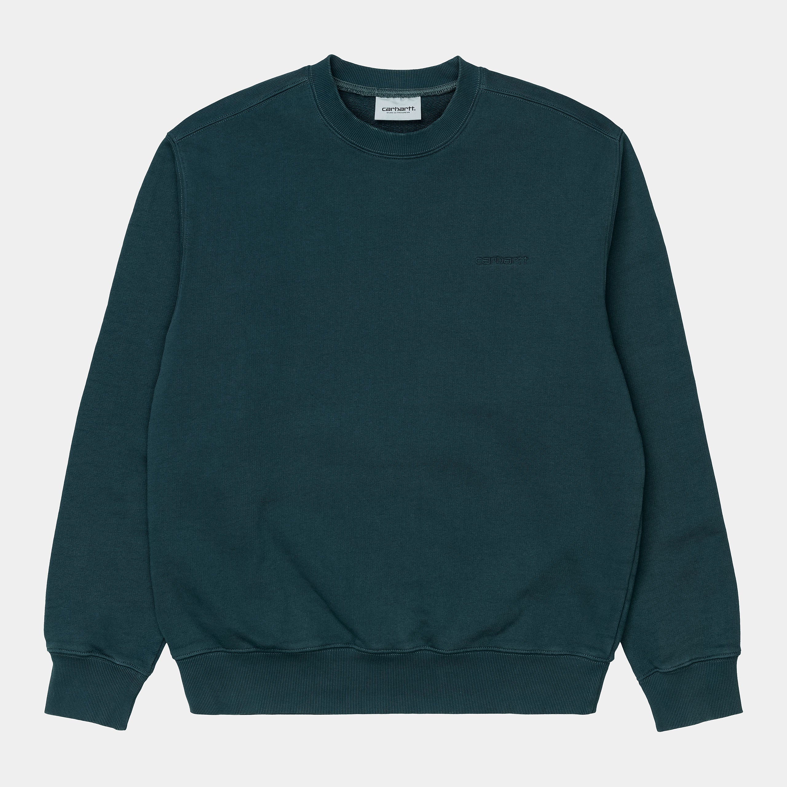 Carhartt Mosby Script Sweat Deep Lagoon M L XL