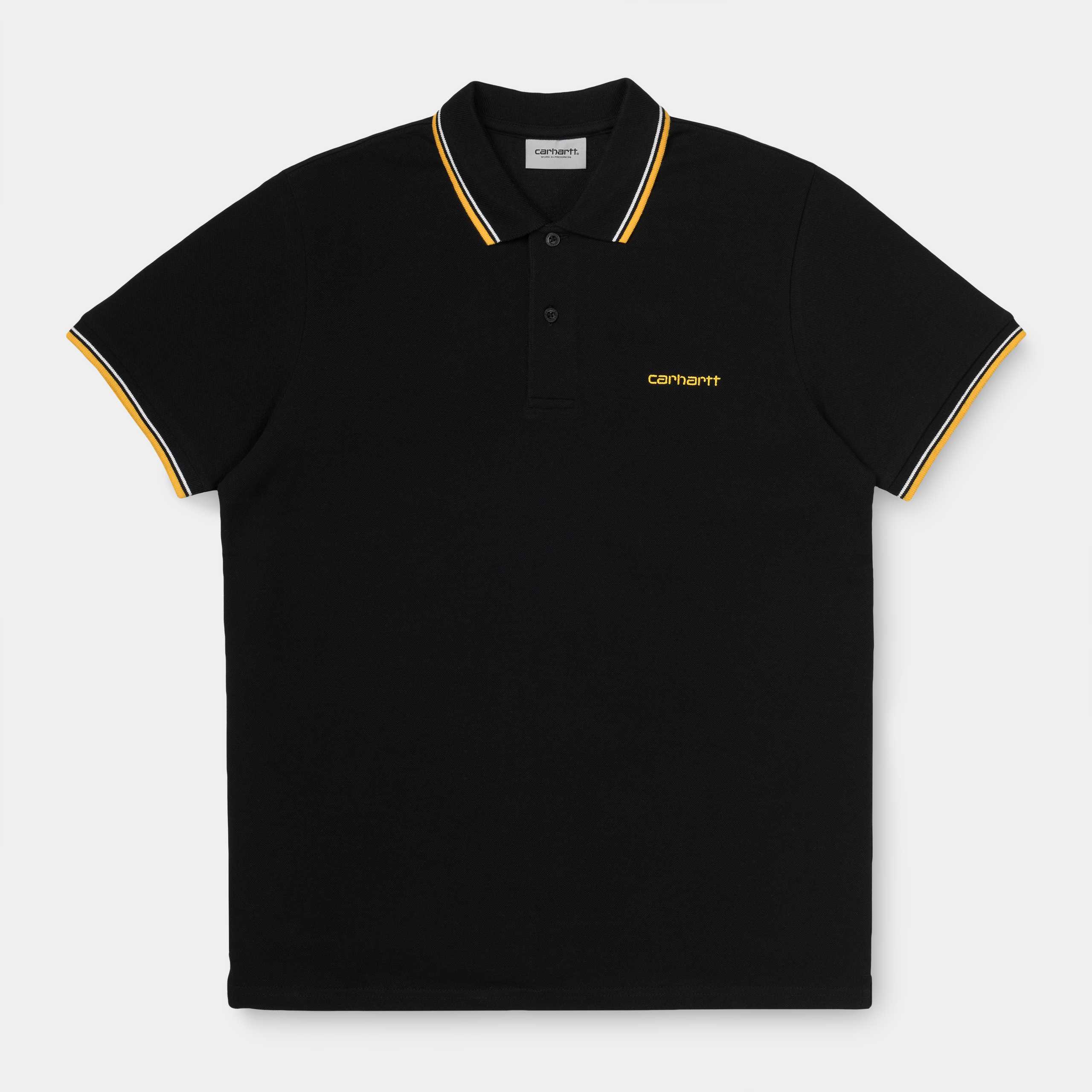 Carhartt S/S Script Embroidery Polo Dark Navy/White/Clockwork M L XL