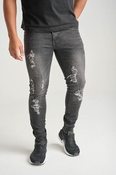 Spark Ripped Jean (Black Sand)