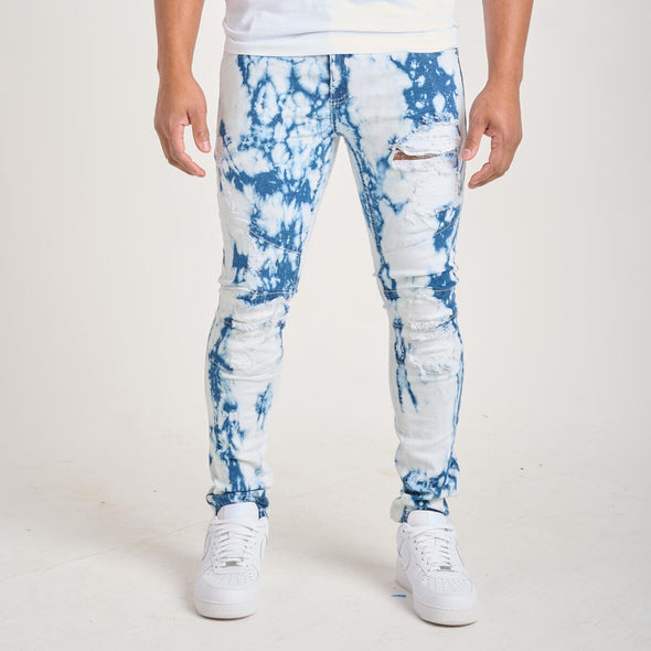 Solutus Ripped Biker Jean (Ice Blue)